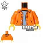 LEGO Mini Figure Torso Orange Hoodie