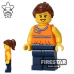 LEGO City Mini Figure Orange Halter Top