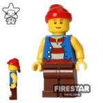 LEGO Pirate Mini Figure Pirate Striped Top and Red Bandana