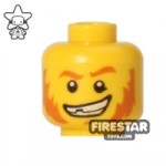 LEGO Mini Figure Heads Red Sideburns