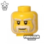 LEGO Mini Figure Heads White Beard and Moustache