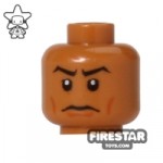 LEGO Mini Figure Heads Stern Black Eyebrows