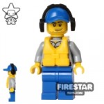 LEGO City Mini Figure Coast Guard Crew Member with Headphones