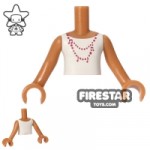 LEGO Friends Mini Figure Torso White Top with Pink Necklace