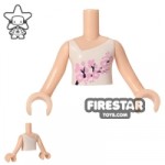 LEGO Friends Mini Figure Torso White Top with Pink Flowers