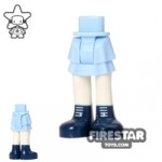 LEGO Friends Mini Figure Legs Light Blue Skirt and White Tights