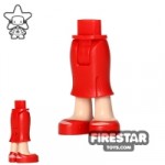 LEGO Friends Mini Figure Legs Long Red Skirt and Red Sandals