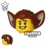 LEGO Hair Bat Ears Reddish Brown
