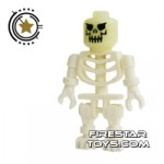 LEGO Mini Figure Evil Skeleton Glow In The Dark Head