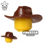 LEGO Wide Brim Cowboy Hat Reddish Brown