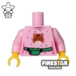 LEGO Mini Figure Torso Pink Cat Sweater