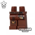 LEGO Mini Figure Legs Reddish Brown with Patch