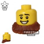LEGO Hair Beard Reddish Brown