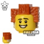 LEGO Hair Boxy Short Hair Dark Orange and Tan