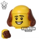 LEGO Hair Bald Spot Reddish Brown