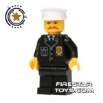 Lego City Mini Figure Police Brown Moustache