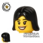 LEGO Hair Center Parting Black