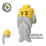 LEGO Hair Beard Light Gray