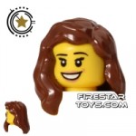 LEGO Hair Long over Shoulder Reddish Brown