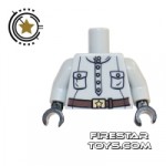 LEGO Mini Figure Torso Gray Suit With Brown Belt