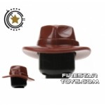 LEGO Cowboy Fedora Hat Reddish Brown