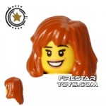 LEGO Hair Mid Length Dark Orange