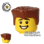 LEGO Hair Flat Top Reddish Brown