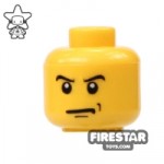 LEGO Mini Figure Heads Yellow Angry