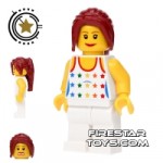 LEGO City Mini Figure Female Star Pattern Top