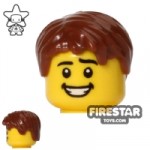 LEGO Hair Short Tousled Reddish Brown