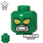LEGO Mini Figure Heads Hydra Henchman Green Balaclava