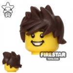 LEGO Hair Spiked and Tousled Dark Brown