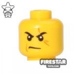 LEGO Mini Figure Heads Angry Eyebrow Scar