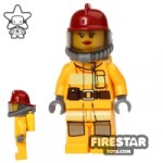 LEGO City Mini Figure Fire Orange Suit and Airtanks 3