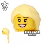 LEGO Hair Long French Braid Bright Light Yellow