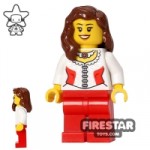 LEGO Holiday Mini Figure White Blouse Red Legs