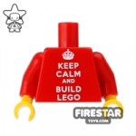 Custom Design Torso Keep Calm and Build LEGO Red