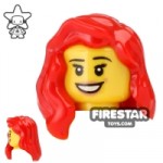 LEGO Hair Long over Shoulder Red