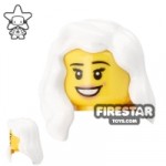 LEGO Hair Long over Shoulder White