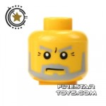 LEGO Mini Figure Heads Yellow Gray Beard