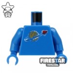 LEGO Mini Figure Torso Blue Space Torso