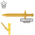 LEGO Pointed Greatsword Pearl Gold
