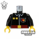 LEGO Mini Figure Torso Fireman Jacket Fire Badge