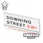 Printed Tile 2×4 Downing Street Road Sign