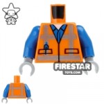 LEGO Mini Figure Torso Orange Safety Vest