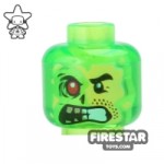 LEGO Mini Figure Heads Trans Green Monster
