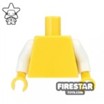 LEGO Mini Figure Torso Plain Yellow White Arms
