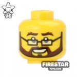 LEGO Mini Figure Heads Beard and Glasses
