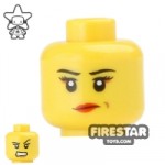 LEGO Mini Figure Heads Determined / Angry