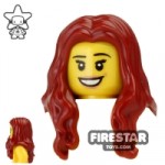LEGO Hair Long Wavy Dark Red